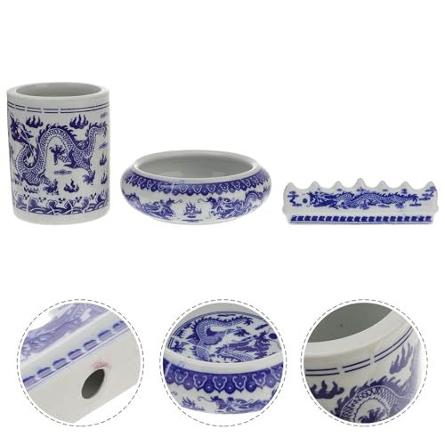 Pot céramique pour pinceaux de calligraphie support pratique de table - 8