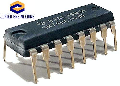sn74hc163n sn74hc163 74hc163 4-bit synchronous binary counters breadboard-friendly ic dip-16 pack of 5