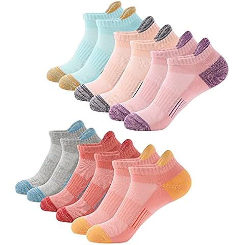 BUDERMMY 6 Pairs Cushioned Trainer Socks Cover