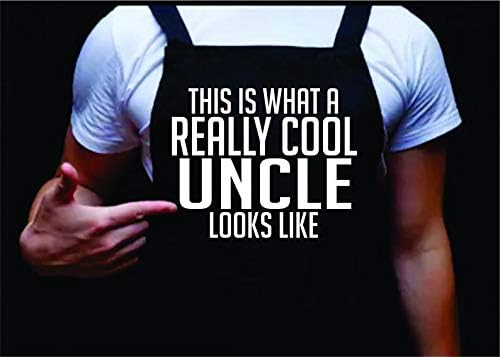 Dabbledown Este es el aspecto de un tío realmente genial, delantal varonil, divertido delantal de barbacoa para hombres, delantal para hombres para