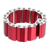 Oil Filter Magnetic Band for Metal Housing Oil Filters - Boosts Oil Filter Performance Snap-On Design Fits Most Vehicles (Red)