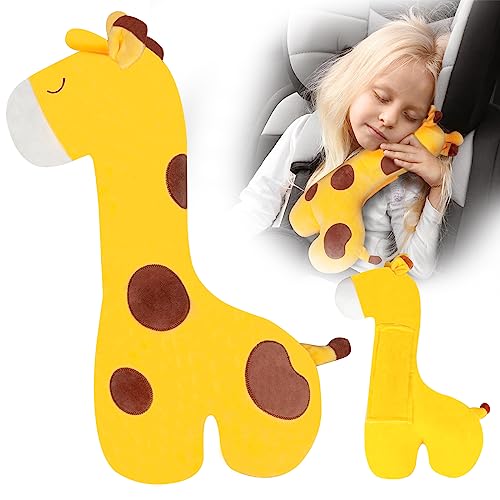 Pinkgarden Seat Belt Pillow for Kids Soft Plush Seatbelt Cover Cushion with Neck Support