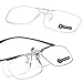 Produktbild TERAISE Clip On Lesebrille mit Klappfunktion Vollformat-Metallbrille mit Clip-Funktion Entwickelt für Myopieleser für Männer und Frauen HD-Objektiv Tragbare Brillenetui(2.5X)
