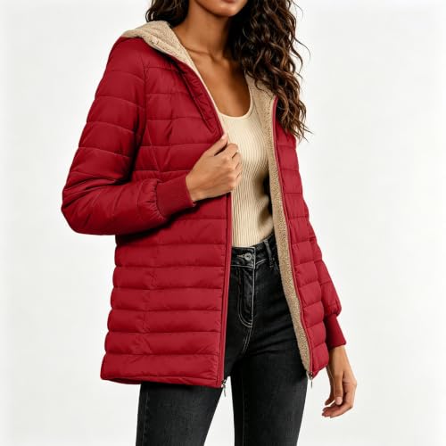 Women's Down Winter Coats Winter Insulated Fleece Linded Hooded Jackets - image 3