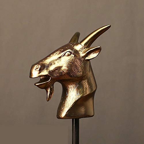 Statue tête de chèvre pour étagère salon et déco voiture chic - 2