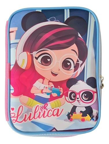 Estojo Infantil Box Luluca Caneta Lápis Organizador Rosa Modelo 3