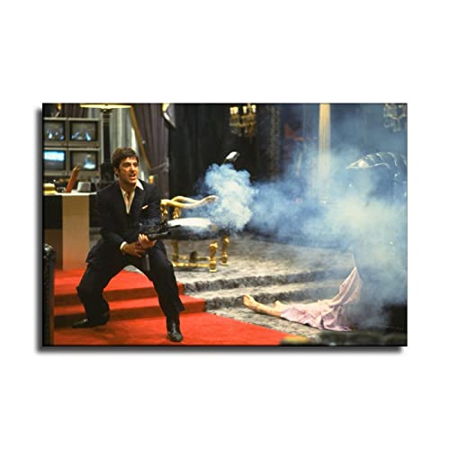 Lmv Al Pacino Became Tony Montana In Scarface Canvas Art Poster And Wall Art Picture Print Modern Family Bedroom Decor Posters 16X24Inch(40X60Cm) #TOP21