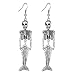 TTPAIAI 30 Halloween Creative Skull Earrings Ear Drop Jewelry Men Women Black Spider Charm Ear Stud Earrings (Style 1)