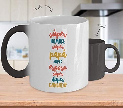 Regalo para Papa Taza de Cafe Padre Feliz dia del Padre Vaso, taza café divertidas, tazas personalizadas, coffee mug inspiradoras, taza con mensajes