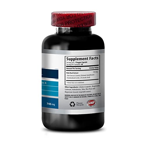 antioxidant nutritional supplements - HOLY BASIL EXTRACT (DIETARY SUPPLEMENT) - immune support supplement - tulsi holy basil - holy basil capsules - holy basil powder capsules - 1 Bottle 60 Capsules - Image 4