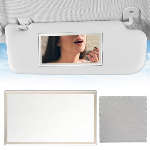 Coche Espejos Maquillaje,Espejo Cosmético para Coche,Espejo de Maquillaje Para Coche,Espejo de Cosmética para Automóviles,Copiloto de Coche,Espejo Coche,Espejo de maquillaje de acero inoxidable