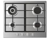 CHG6BR4WTX - Piano cottura a gas, 4 fuochi, 595x510 mm, Inox