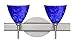 Besa Lighting 2SW-177986-SN 2X40W G9 Mia Wall Sconce with Blue Cloud Glass, Satin Nickel Finish