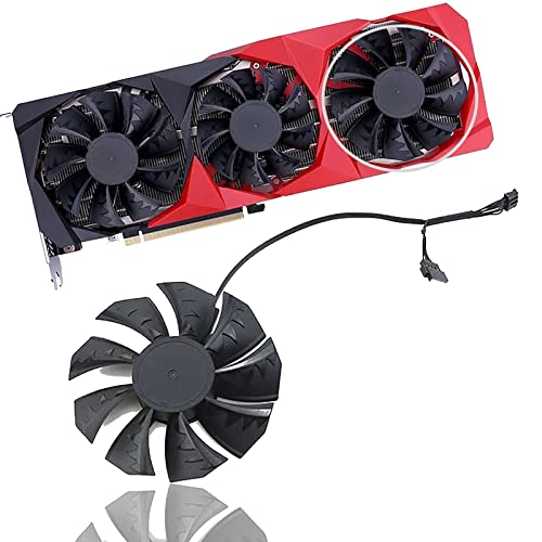 Dotodo 85MM RTX 3060 GPU Lüfter für Grafikkarte Kühler für Colorful GeForce RTX 3090/3080/3070/3060 | RTX 3090 Ti/3080 Ti/3070 Ti/3060 Ti Lüfter Ersetzen Sie Den Kühler（Lüfter -C-4 poliger)