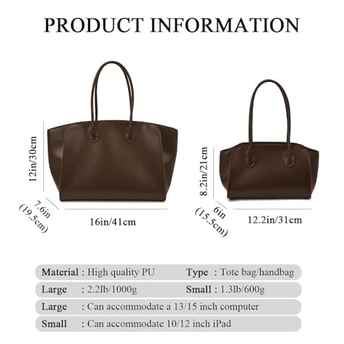 Bolso Tote para Mujer de Cuero Vegano Grande miniatura 4