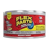 Flex Paste, Waterproof Paintable Putty, Spackle Sealant, Fill Gaps Cracks Holes - Block Out Water and Air - UV Resistant - Walls, Drywall, EPDM, Concrete, Roof, RV Repairs, Clear, Half-Quart