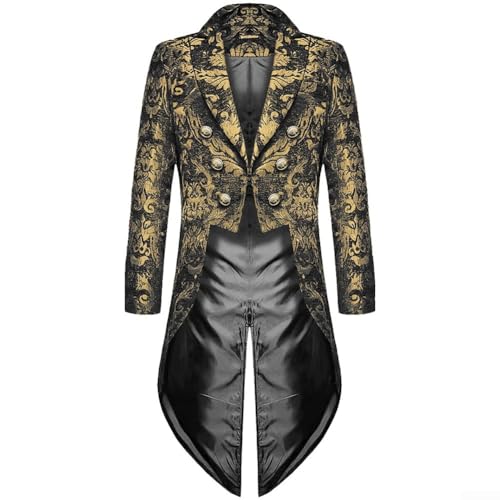 Veste steampunk homme brocart gothique costume vintage pour passionne retro