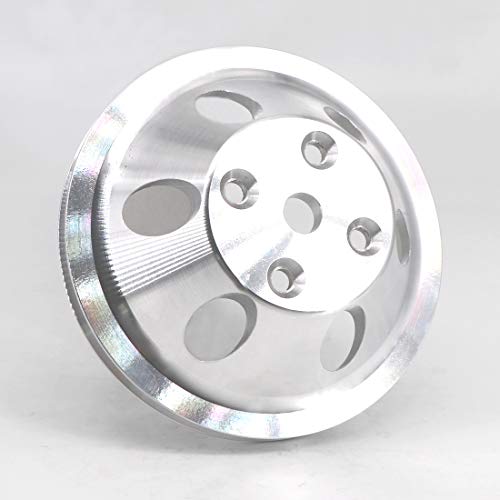 Kipa Aluminium Single Groove Water Pump Pulley For Sb Sbc Small Block Chevy 265 283 305 327 350 383 400 With A Long Water Pump Satin Aluminium Finish Durable 1-Groove #9842 #TOP7