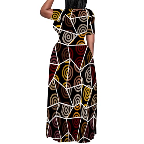 Image of PinkPatty Plus Size Maxi Dress for Women Summer Casual Short Sleeve Tshirt Dresses with Pockets (XL-6XL)