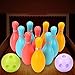 NASSMOSSE Kids Bowling Set Indoor Outdoor Plastic Toy with 10 Pins 2 Balls Early Educational M