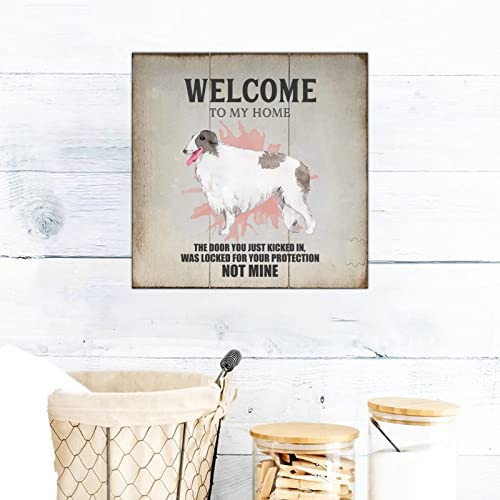 Plaque rétro bois Welcome déco cuisine salon rustique - 7