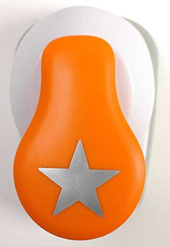 Fiskars Lever Punch M - Star, Ø 2.5 Cm, For Left- And Right-Handed Use, Quality Steel/Plastic, White/Orange, 1004722 #TOP1