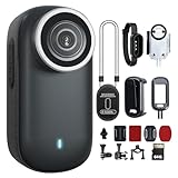 shenghuo 4K Mini Action Camera 64GB Thumb POV Portable Body Cam Wearable Video Recorder with IPX7 Waterproof（Black）