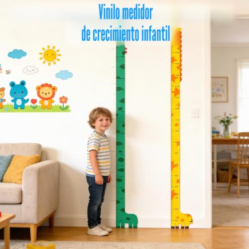 Miniatura 4 de 2 Piezas Medidor Altura Niños Pared,20-180 Cm Pegatina De Pared Para Medir Niño,Medidor De Altura Bebe Autoadhesivo,Tabla De Crecimiento Infantil Para Habitaciones Infantiles,Dormitorios,Guarderías