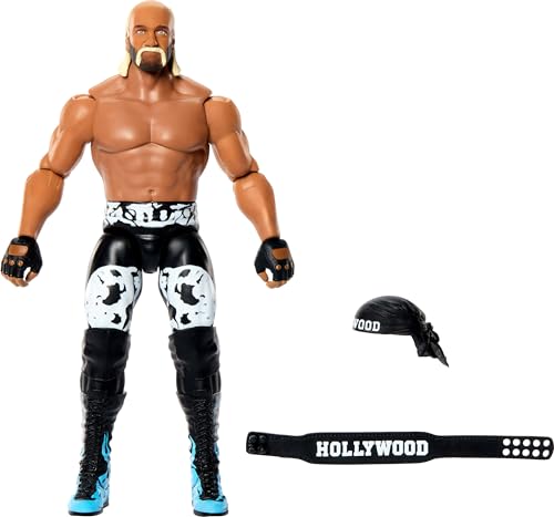 Mattel WWE Hollywood Hulk Hogan Action Figure Main Event Series #165 6-inch Collectible Superstar with 14 Articulation Points & Life-Like Look