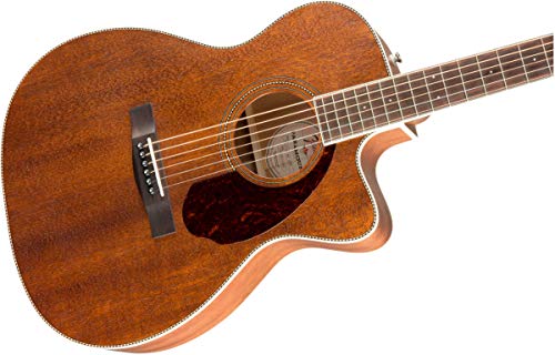Fender Paramount PM-3 All-Mahogany Triple-0 Acoustic Guitar, with 2-Year Warranty, Natural, with Case