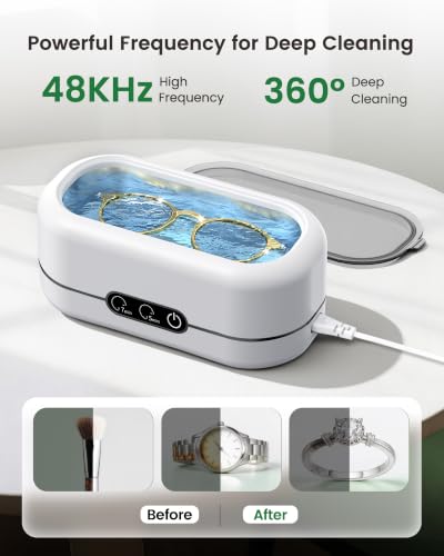 Image of Miorcols Ultrasonic Jewelry Cleaner, 48KHz Ultra Sonic Cleaner Machine