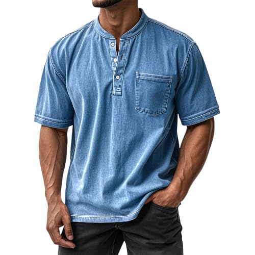 Shirt homme coton manches courtes à col cassé et texture gaufrée tendance