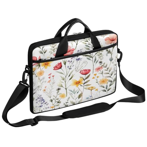 Bolsa para laptop con diseño floral, para laptop de 15 pulgadas miniatura 1