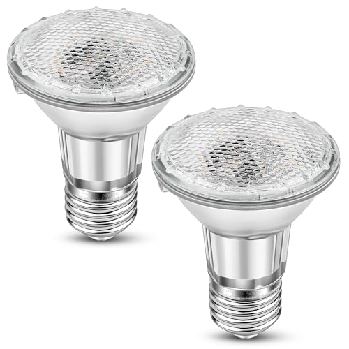 Ddlisu Par20 LED Bulbs, 50W Halogen Bulb Replacement, E26 Base, Dimmable, Warm White 2700K, 120V 7W LED Range Hood Light Bulbs for Kitchen Appliances Track Lighting Outdoor Landscaping, 2 Pack