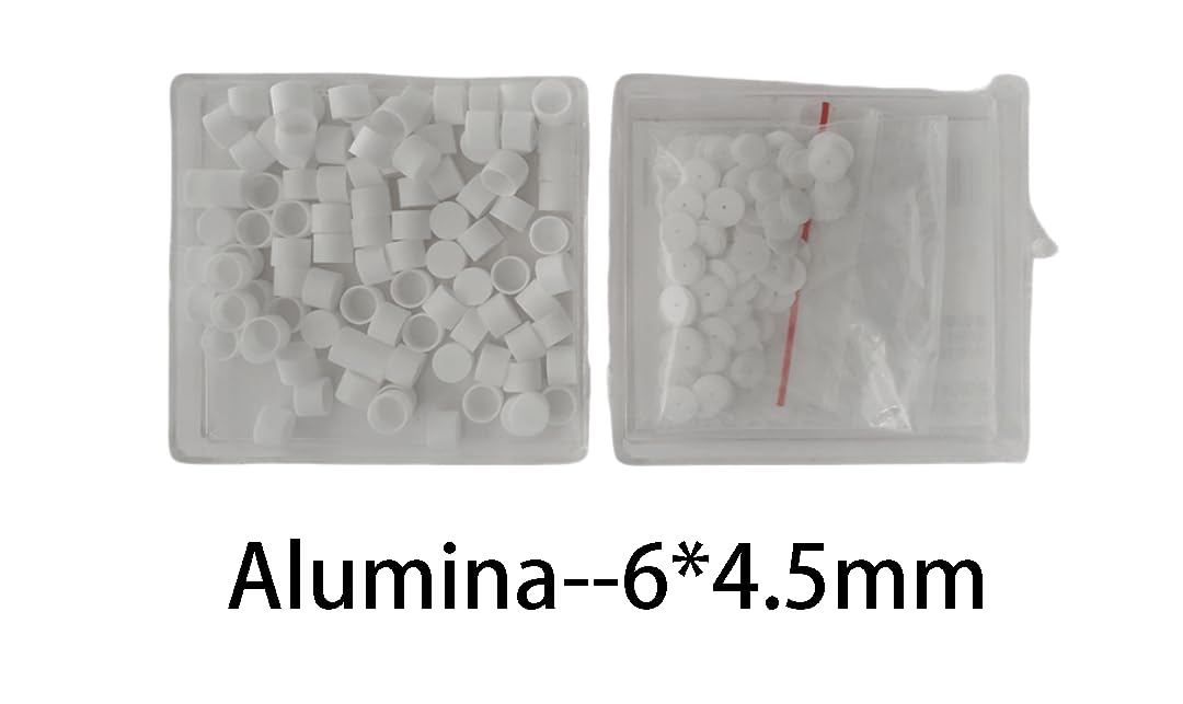 100 szt. Tygle do różnicowej analizy termicznej - ceramiczne płytki na próbki z aluminium/tlenku glinu do testów DSC i TGA(Alumina-6x4.5mm)