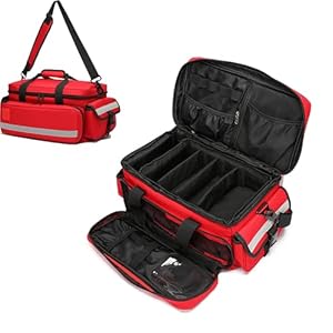 Medical Bag,First Aid Bag,First Responder Bag for Trauma,Emergency Medical Bag Organizer,Trauma Bag with Detachable Dividers for Nurses,Home Health Care, EMT(Bag Only)