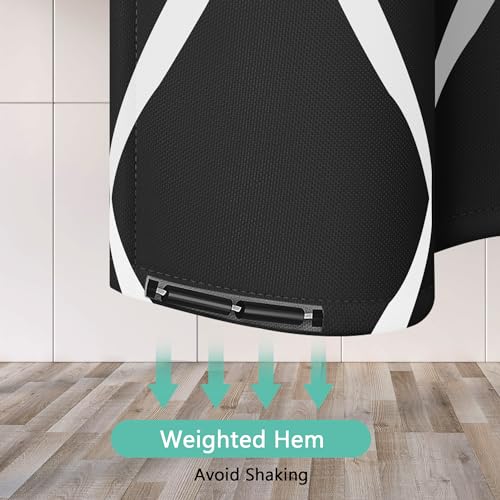 GERUIKE Weighted Shower Curtain 180 x 200 cm, Waterproof Anti-Mould Textile 130GSM Polyester Fabric - Image 4