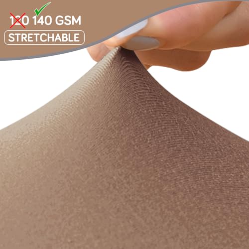 Image of HOKIPO 'SereneSolids' 140 GSM Shell Chair Cover, Mid Century Modern Dining Chair Cover, Pack of 1, Dark Camel (AR-6248-DCML)