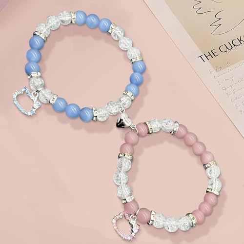 Image of Spiderman Kitty Magnetic Friendship Bracelets, Couple's Bracelets, Valentine's Day Gifts for BFF, BF, GF, Women, Men, Girls, Kids