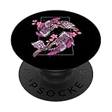 carpa koi fiore ciliegio sakura nishikigoi carpa giapponese popsockets popgrip intercambiabile