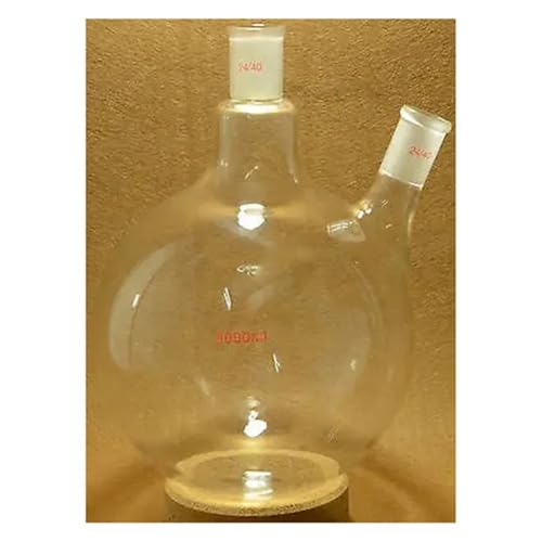 Flacon en verre à fond rond 3000ml deux cols 24/40 pour ballon chimie 3L
