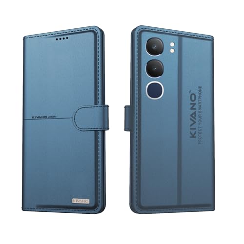 Image of Compatible with Vivo Y29 5G Flip Cover | Leather Finish | Inside Pockets & Inbuilt Stand | Shockproof Wallet Style Magnetic Closure Back Cover Case