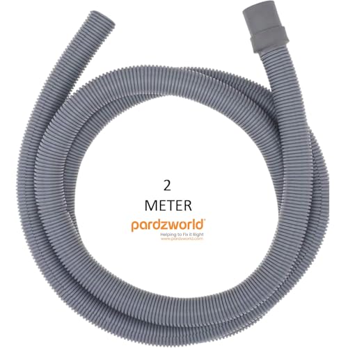 Image of PARDZWORLD 2-Meter Universal Drain Hose Extension Pipe for Front-Load Washing Machines & Dishwashers | Heavy-Duty Flexible Polypropylene Waste Water Pipe | Leak-Proof & Anti-Kink Design