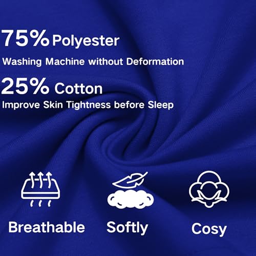 Image of Deyeek 5.5 Inch Mens Pajama Shorts Sleep Cotton Lounge PJ Lightweight Elastic Waist Drawstring Nightwear Bottom with Pockets