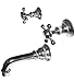 Newport Brass 3-1765 Victoria Double Handle Tub Faucet Trim with Metal Cross Han, Antique Copper