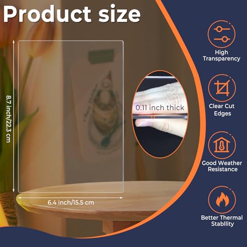 Neworkg 4 Pack Acrylic Cutting Pads, Clear Cutting Plates for Die Cutting Machine and DIY Craft