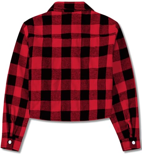 Image of SANGTREE Girls & Women's Long Sleeve Flannel Plaid Shirt Button Down Shirts, 3 Months - US 2XL