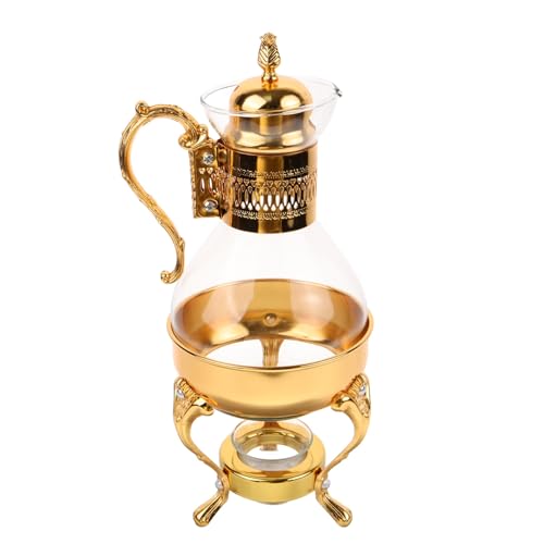 HOLIDYOYO 1 Set Vintage Turkish Coffee Pot Glass Tea Kettle Turkish Teapot Antique Arabic Serving Glasses Decorative Milk and Coffee Warmer for Kitchen Home