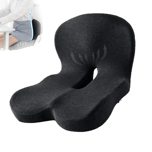 Cojín ergonómico de espuma en forma de L para silla de oficina, camión y coche, soporte trasero integrado, diseño antideslizante, cómoda solución de asiento de oficina