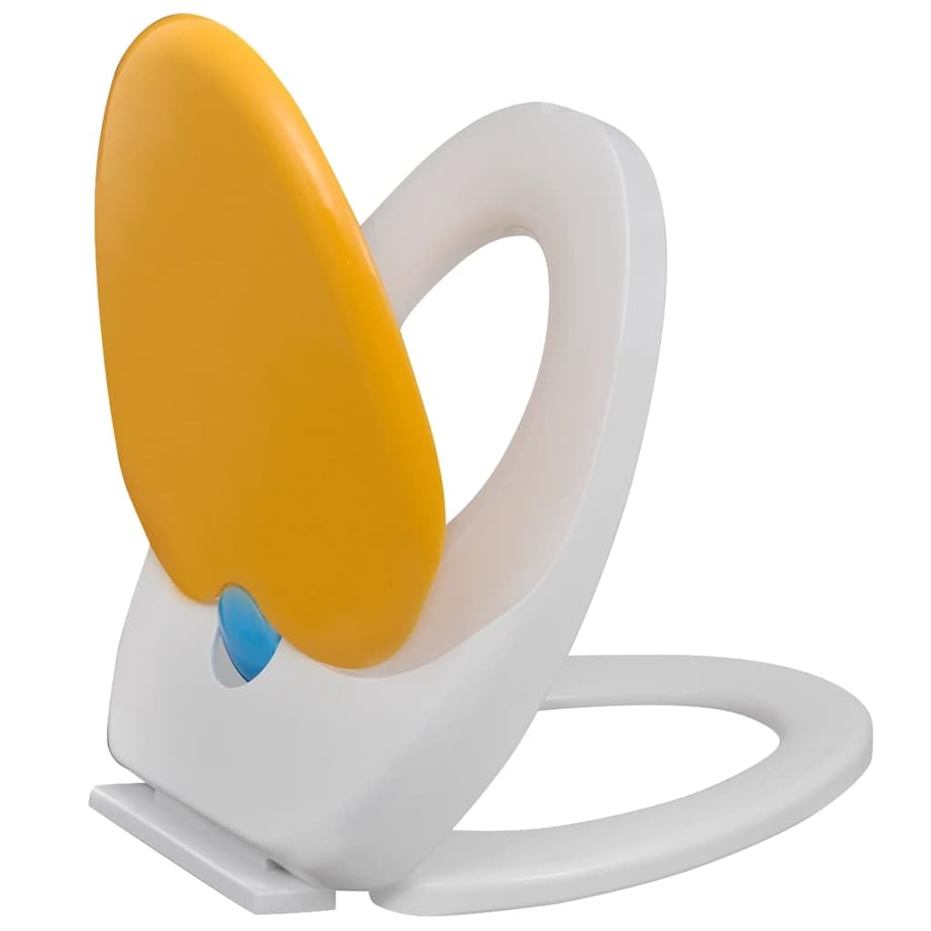 Sedile WC con abbassamento automatico, coperchio WC in plastica di polipropilene, rimovibile, con sedile per vasino, adatto a tutti i WC comuni, facile da montare